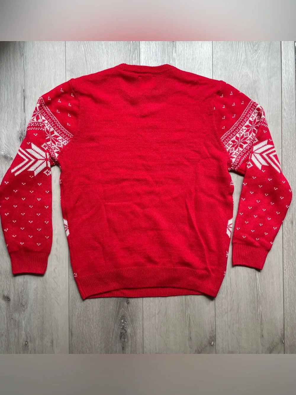 Budweiser Red and White Crewneck Holiday Sweater - Men - Size L - Picture 2 of 2